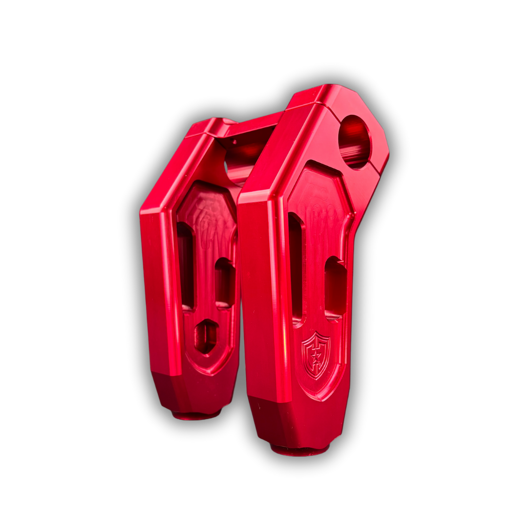 6" PULLBACK RISER - SOLID RED - VERSION 1.0